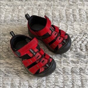 Keen Kids Red and Black Sneakers